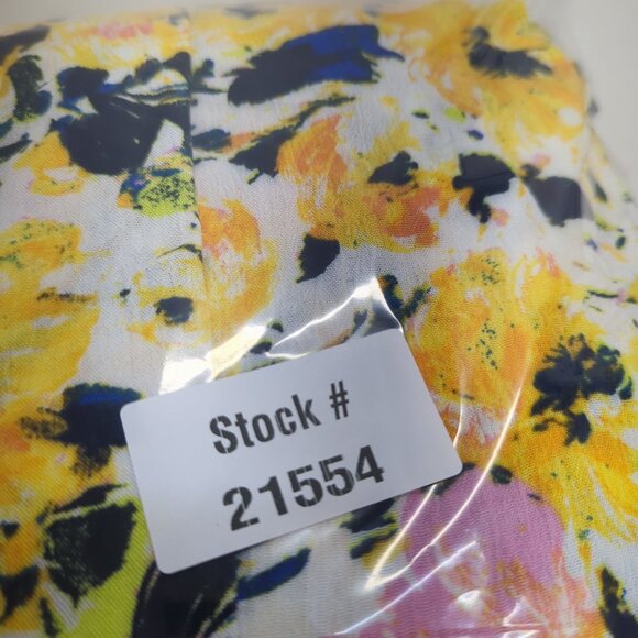 Olivia Grey Dailylook Faux Wrap Floral Maxi Dress Small Yellow - Picture 9 of 9